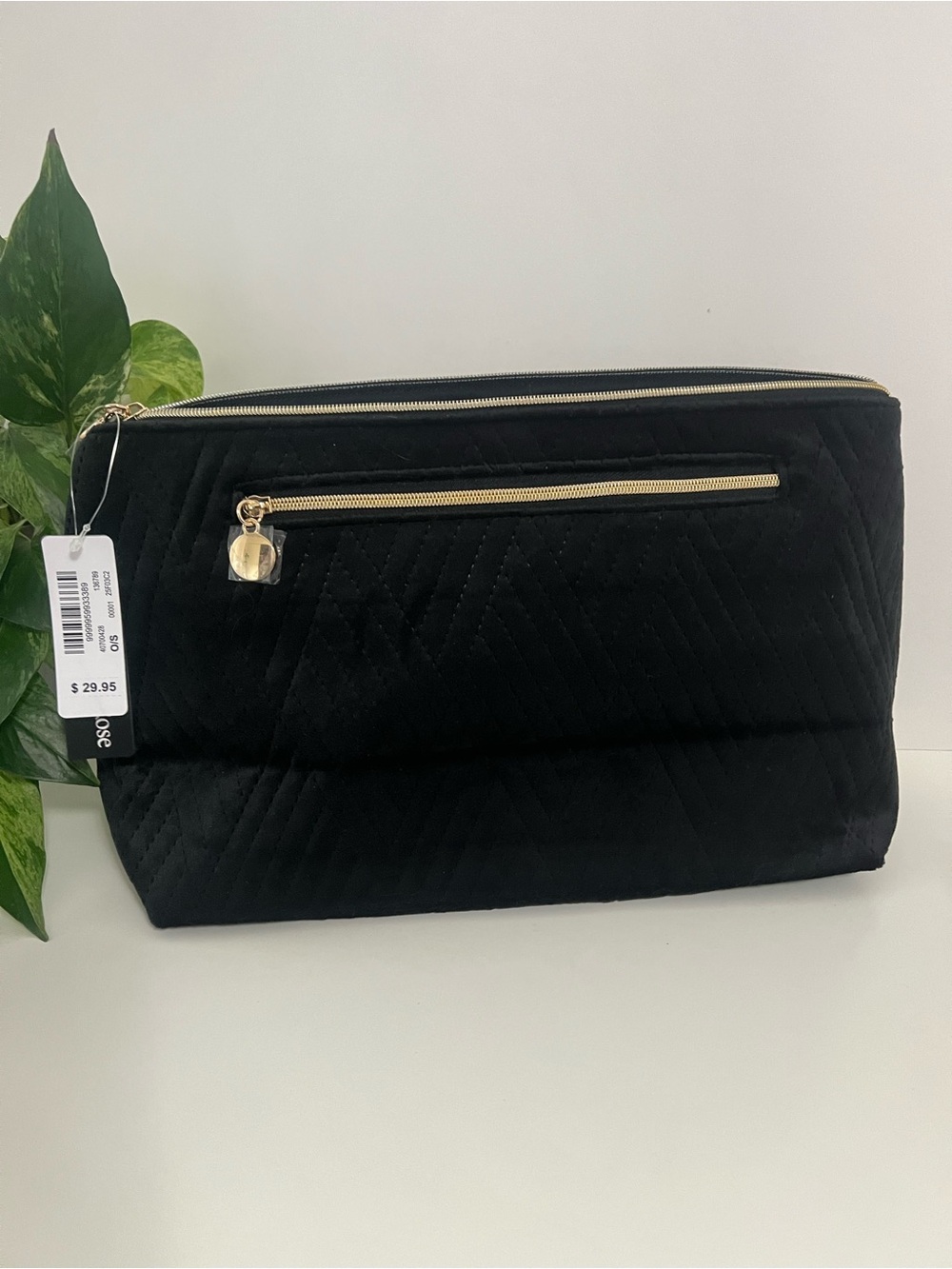NWT La Vie En Rose Black Velvet Cosmetic Bags - Picture 6 of 15